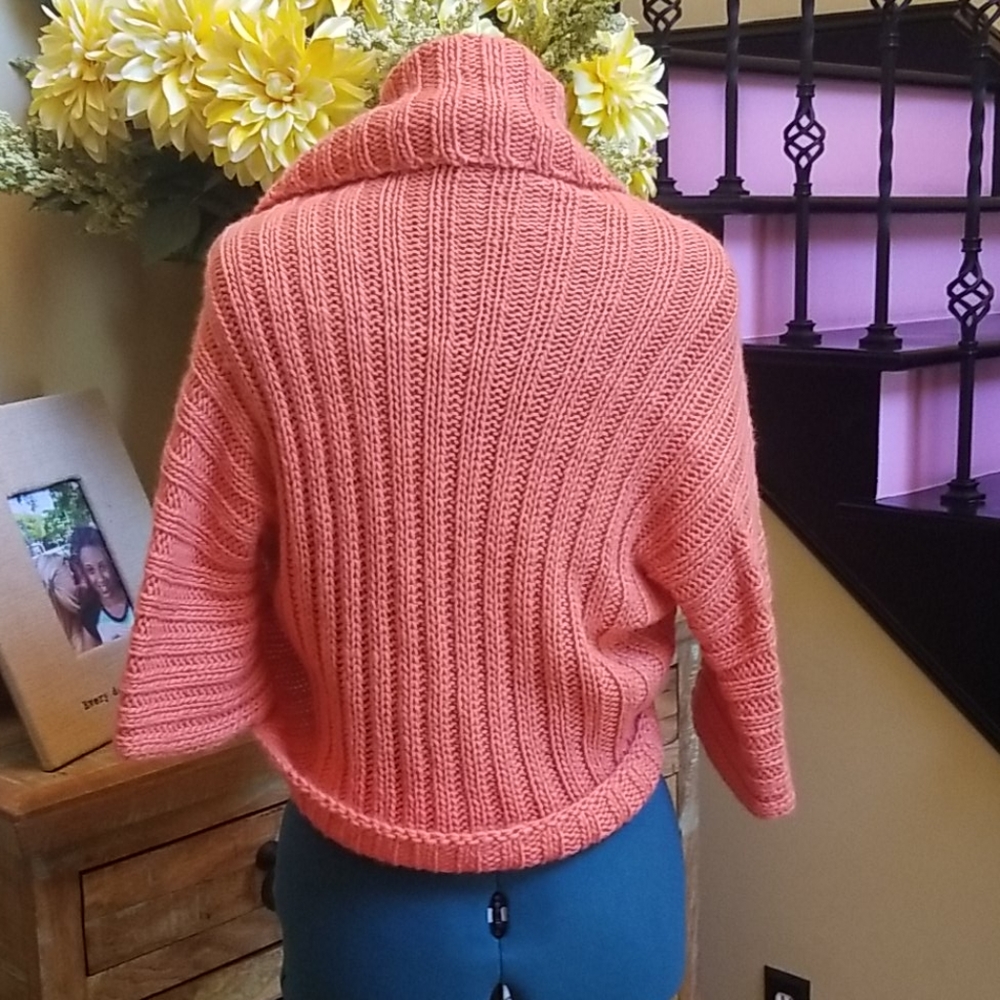 Bebe Orange Shrug Sweater - SZ S - Picture 4 of 5
